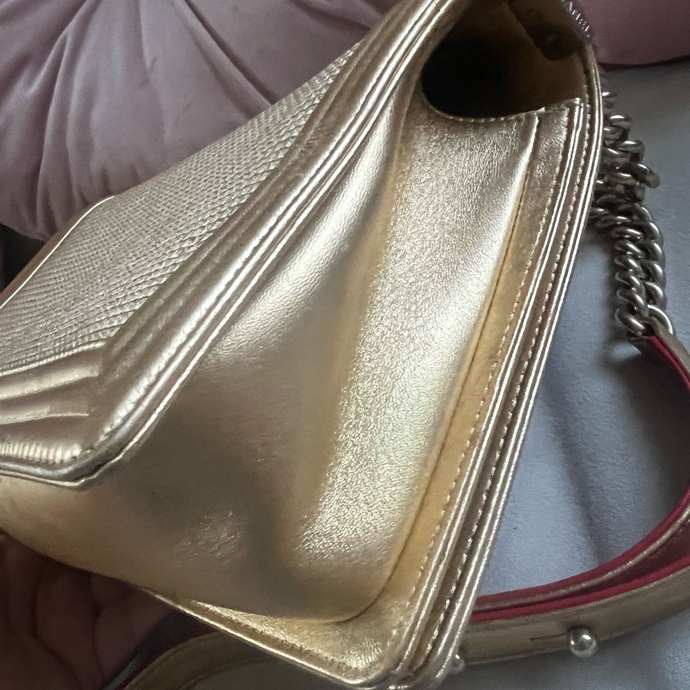 Chanel Metallic Gold Boy Bag - Picture 6 of 8